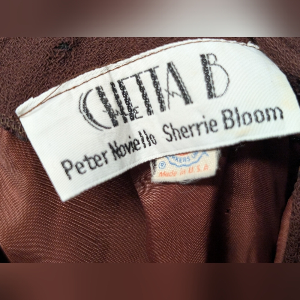 Chetta B Made In USA Elegant Brown Sweater Dress - Picture 5 of 6
